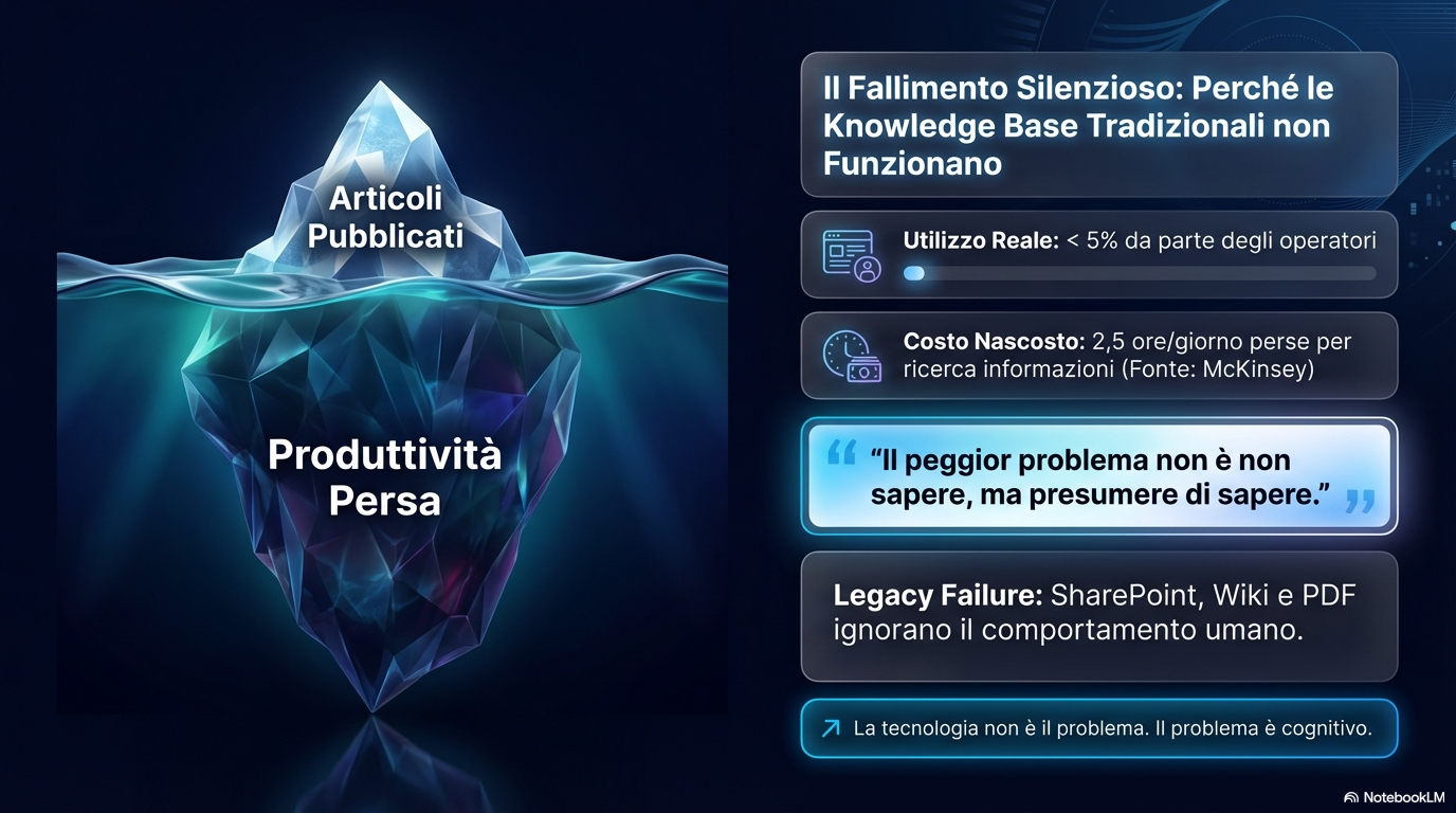 Il Fallimento Silenzioso delle Knowledge Base — l'iceberg della produttività persa