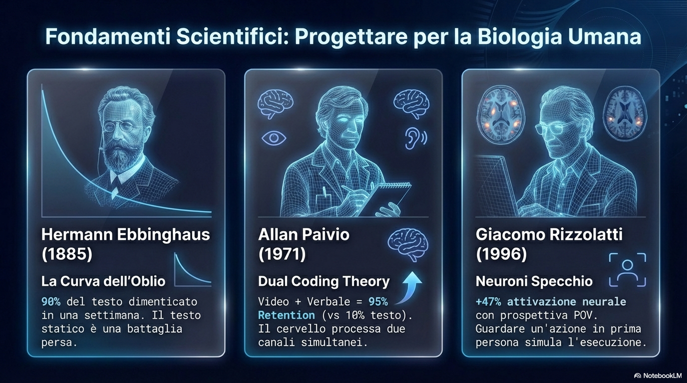 Fondamenti Scientifici: Ebbinghaus, Paivio, Rizzolatti